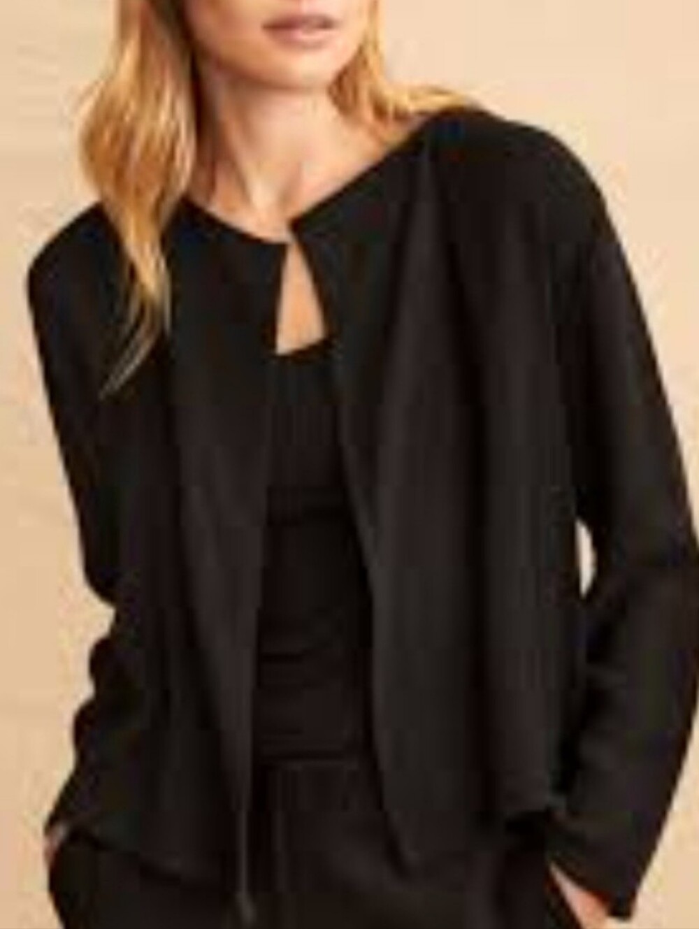 Bette Paige Sophisticate Black Cardigan Top ~ Size Medium